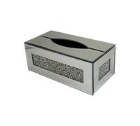 Sparkle Palace Diamond Crushed Tissue Box | Filled Napkin Holder Crystal Tissue Box | Organizer For Dining Room, Bedroom, Dresser Decoration | Diamante Bling
