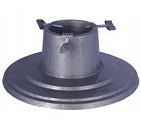 SPARKLE PLANTS Christmas Tree Stand - Modern Round Tree Base with Water Reservoir - Heavy Duty Adjustable Stand for Real & Artificial Xmas Trees - Holiday Home Decor (Silver)