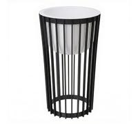 SPARKLE PLANTS Modern Slatted Plant Pot Stand - Reversible 2-in-1 Indoor Outdoor Planter Holder with Insert or Shelf Option - 40cm / 54cm (Large Black Stand + Large White Insert)