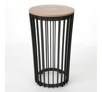 SPARKLE PLANTS Modern Slatted Plant Pot Stand - Reversible 2-in-1 Indoor Outdoor Planter Holder with Insert or Shelf Option - 40cm / 54cm (Big Black Stand + Brown Shelf)