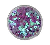 Sparkle Sequins Bulk, 3mm 4mm 5mm 6mm Flat Round PVC Loose Sequins, Blue Pink Paillette Sewing Craft 1bag(Purple,4mm)