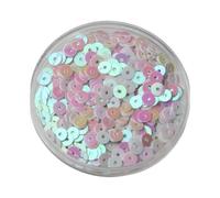 Sparkle Sequins Bulk, 3mm 4mm 5mm 6mm Flat Round PVC Loose Sequins, Blue Pink Paillette Sewing Craft 1bag(White,5mm)
