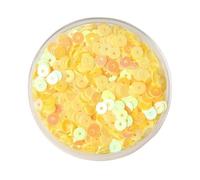 Sparkle Sequins Bulk, 3mm 4mm 5mm 6mm Flat Round PVC Loose Sequins, Blue Pink Paillette Sewing Craft 1bag(Yellow,2mm)
