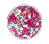 Sparkle Sequins Bulk, 3mm 4mm 5mm 6mm Flat Round PVC Loose Sequins, Blue Pink Paillette Sewing Craft 1bag(Fuchsia,2mm)