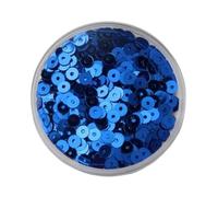 Sparkle Sequins Bulk, 3mm 4mm 5mm 6mm Flat Round PVC Loose Sequins, Blue Pink Paillette Sewing Craft 1bag(Royal Blue,3mm)