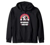 Sparkle Squad Unicorn Kawaii Magic Pastel Rainbow Zip Hoodie