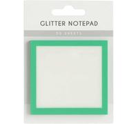 Sparkle Sticky Notes, Clear Notes Pastel, Cute Self Adhesive Note Memo Pads, Transparent Glitter Notepads Stationery, See Through Notes, Small to Do List, Office Supplies (3Bags) (Green)