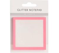 Sparkle Sticky Notes, Clear Post It Notes Pastel, Cute Self Adhesive Note Memo Pads, Transparent Glitter Notepads Stationery, See Through Notes, Small to Do List, Office Supplies (Pink)