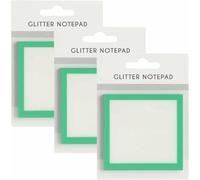 Sparkle Sticky Notes Clear Post It Notes Pastel Cute Self Adhesive Note Memo Pads Transparent Glitter Notepads Stationery(3pcs-b)