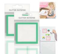 Sparkle Sticky Notes, Glitter Notepad Sticky Notes, Glitter Transparent Stickys Notess, Small to Do List, for Book Tabs, School Supplies, for Lovely Gift for Girls (Green)
