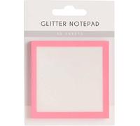 Sparkle Sticky Notes,Transparent Glitter Transparent Sticky Notepad, Cute Self Frosted Glass-Like Repositionable Reminder Pad, Pastel Clear List Office Supplies School Teacher Must Haves (Pink)