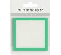 Sparkle Sticky Notes,Transparent Glitter Transparent Sticky Notepad, Cute Self Frosted Glass-Like Repositionable Reminder Pad, Pastel Clear List Office Supplies School Teacher Must Haves (Green)