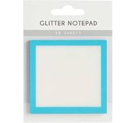 Sparkle Sticky Notes,Transparent Glitter Transparent Sticky Notepad, Cute Self Frosted Glass-Like Repositionable Reminder Pad, Pastel Clear List Office Supplies School Teacher Must Haves (Blue)