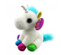 AURORA, 60955, Sparkle Tales, Jewel Unicorn, 7In, Soft Toy, Multi-coloured, Whit