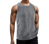 Sparkle Tank Top for Men Shiny Glitter Sleeveless Tee Top Party Disco Vests Nightclub Rave Carnival T-Shirt Silver