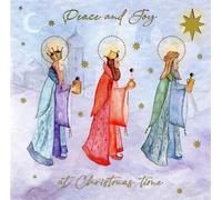 Sparkle Three Kings Embellished Hand-Finished Christmas Greeting Card XLSB095S