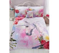 Sparkle Unicorn Double Duvet Cover And Pillowcase Set