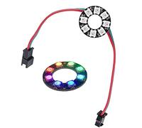 Sparkleiot 8 Bits WS2812 Addressable LED Ring with SM2.54-3P Wire, DC5V WS2812B 5050 RGB LED with Built-in Drivers Pixel Single Control for Arduino Pi ESP8266 ESP32 Nodemcu (Pack of 1)
