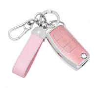 SparkleJoy Car Key Case Glitter Compatible with Ford Fiesta Focus Mondeo Tourneo Ecosport Galaxy Kuga Falcon Fusion Escort Ka B-Max Key, TPU Protective Cover - Flip Key, pink, extra