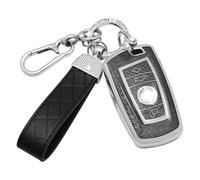 SparkleJoy Car Key Case with Key Fob Compatible with BMW 1/2/3/4/5/6/7 Series X1 X3 X4 M3 M4 M5 F10 F20 F25 F30 F80 520 525 116i 118i 320i Key, Protective Cover - Smart Key