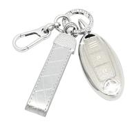 SparkleJoy Car Key Case with Keychain Compatible with Nissan Qashqai J11 J12 Juke F15 X Trail T32 Micra K13 K14 Infiniti Q50 QX60 EX35 Key, TPU Protective Cover - Smart Key