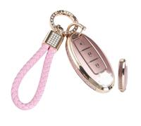 SparkleJoy Car Key Case with Lanyard for Nissan Qashqai J11/J12, Juke F15, X-Trail T32, Micra K13/K14, Infiniti Q50/QX60 - Sparkling Rhinestone Key Cover
