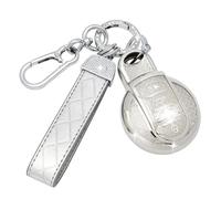 SparkleJoy Car Key Cover for Mini Cooper，Sparkle Car Key Case with Leather Keychain for BMW Mini Cooper S D SD One F54 F55 F56 F57 F60 R56 R57 R58 R59 Cabrio Clubman Countryman - Smart Key（Silver）