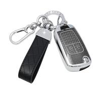 SparkleJoy Car Key Cover，Sparkle Car Key Case with Leather Keychain Fit for Chevrolet Trax Opel Vauxhall Adam Astra Corsa Meriva Mokka Movano Zafira Buick - Flip Key（Black）