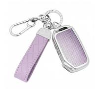 SparkleJoy Car Key Cover，Sparkle Car Key Case with Leather Keychain Fit for Kia Sportage Ceed XCeed Proceed Sorento Tonic Rio Stinger Seltos Soul K3 K5 K8,Protective Car Key Cover - Smart Key (Purple)