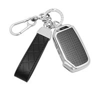 SparkleJoy Car Key Cover，Sparkle Car Key Case with Leather Keychain Fit for Kia Sportage Ceed XCeed Proceed Sorento Tonic Rio Stinger Seltos Soul K3 K5 K8,TPU Protective Keyshell - Smart Key（Black）