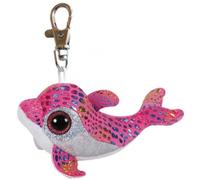 sparkles Beanie Boos keychain, dolphin pink glitter 8.5 cm