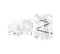 Sparkles Partyware Christmas Colouring Posters - Pack of 6 A4 Christmas Colouring Sheets - Kids Fun Festive Snowman Santa Claus Elves Christmas Activity