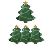 Sparkles Partyware Christmas Tree Platter Plates - Pack of 3 - Green Christmas Tree Shaped Serving Plates - Perfect for Christmas Parties and Events
