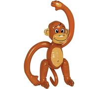 Sparkles Partyware Inflatable Monkey - 23"/58cm Tall Brown Inflatable Monkey - Jungle Themed Party Decoration, Fun Present, Photobooth Accessory