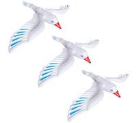 Sparkles Partyware Inflatable Seagull - Pack of 3-30"/76cm White Inflatable Seagull - Hawaii Beach Themed Party Decoration, Fun Present, Photobooth Accessory