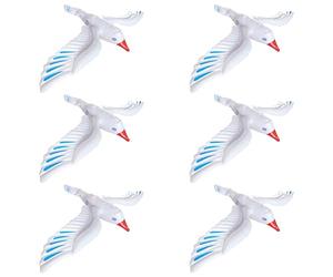 Sparkles Partyware Inflatable Seagull - Pack of 6-30"/76cm White Inflatable Seagull - Hawaii Beach Themed Party Decoration, Fun Present, Photobooth Accessory