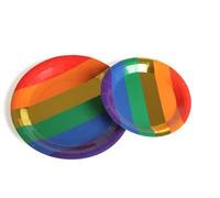 Sparkles Partyware Rainbow Pride Plate - Pack of 50 9" Rainbow Coloured Paper Plates - Perfect for Pride Month, Pride Marches and Pride Events