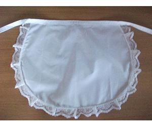 SPARKLES Waitress Apron Vintage 1950s Half Waist White Fabric Children's Apron, W50A