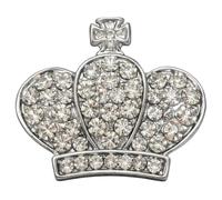 Sparkling 24mm Crown Diamante Buttons - Rhinestone Jewel Embellishment for Evening Wear & Glamorous Creative DIY Fashion - Handwash Only - Pack of 4 - Giddy Square