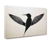 Sparkling Abstract Bird Canvas Wall Art Print 30x20 Inch