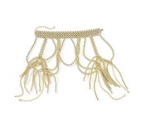 Sparkling Adjustable Length Jewelry Personalized Beaded Shoulder Necklace Accessory With Handcrafted Pearls Multiple Color Choices Available