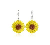 Sparkling Autumn Thanksgiving Dangle Earrings Fall Seasonal Harvest Festival Jewelry with Pumpkin Pie Maple Leaf Coffee Sunflower Designs Unique Festive Holiday Earrings for Women, Metal, No Gemstone