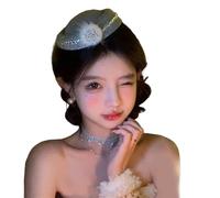 Sparkling Baretti Hair Clip with Snowflakes Decorations Fashionable Hair Styling Accessory for Women Social Occasions Daily Use Snowflakes Beret Hat