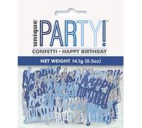 Sparkling Birthday Blue Glitz Happy Birthday Confetti (14g) - Perfect for Birthday Parties & Celebrations - 1 Pack
