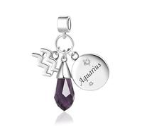 Sparkling Birthstones Zodiac Sign Dangle Charms fit Pandora Charms Moments Bracelets