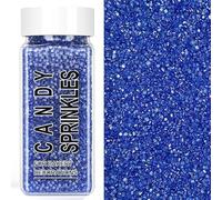 Sparkling Blue Sanding Sugar - 130g, Edible Sugar Crystals, Sprinkles Cake Decorations for Cookies, Cakes, Ice Cream & Cupcakes, Ideal for Birthday, Wedding & Party Baking