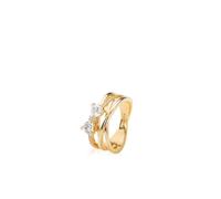 Sparkling Bow & Crossover Band Ring - female - Pandora - Rings - Yellow - 56 MM - Accessories 56 MM