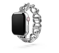 Swarovski Sparkling Chain Smartwatch Band in Stainless Steel with Silver Tone Plating and White Crystals, from the Sparkling Chain