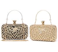 Miss Lulu Clutch Bags for Women Hard Shell Clutches Beading Dinner Bags Ladies Pures Evening Handbags With Detachable Chain