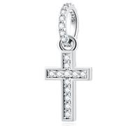 Sparkling Cross Charms Pendant fit Pandora Religious Bracelet, 925 Sterling Silver Christian Faith Cross Mini Dangle Charm, Gifts for Grandma/Family/Christmas